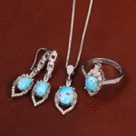 نیم ست فیروزه زنانه کد 29376