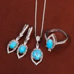 نیم ست فیروزه زنانه کد 29379