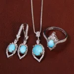 نیم ست فیروزه زنانه کد 29398