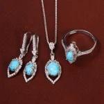 نیم ست فیروزه زنانه کد 29399