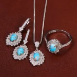 نیم ست فیروزه زنانه کد 29403