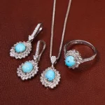 نیم ست فیروزه زنانه کد 29404