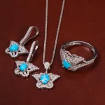 نیم ست فیروزه زنانه کد 29408