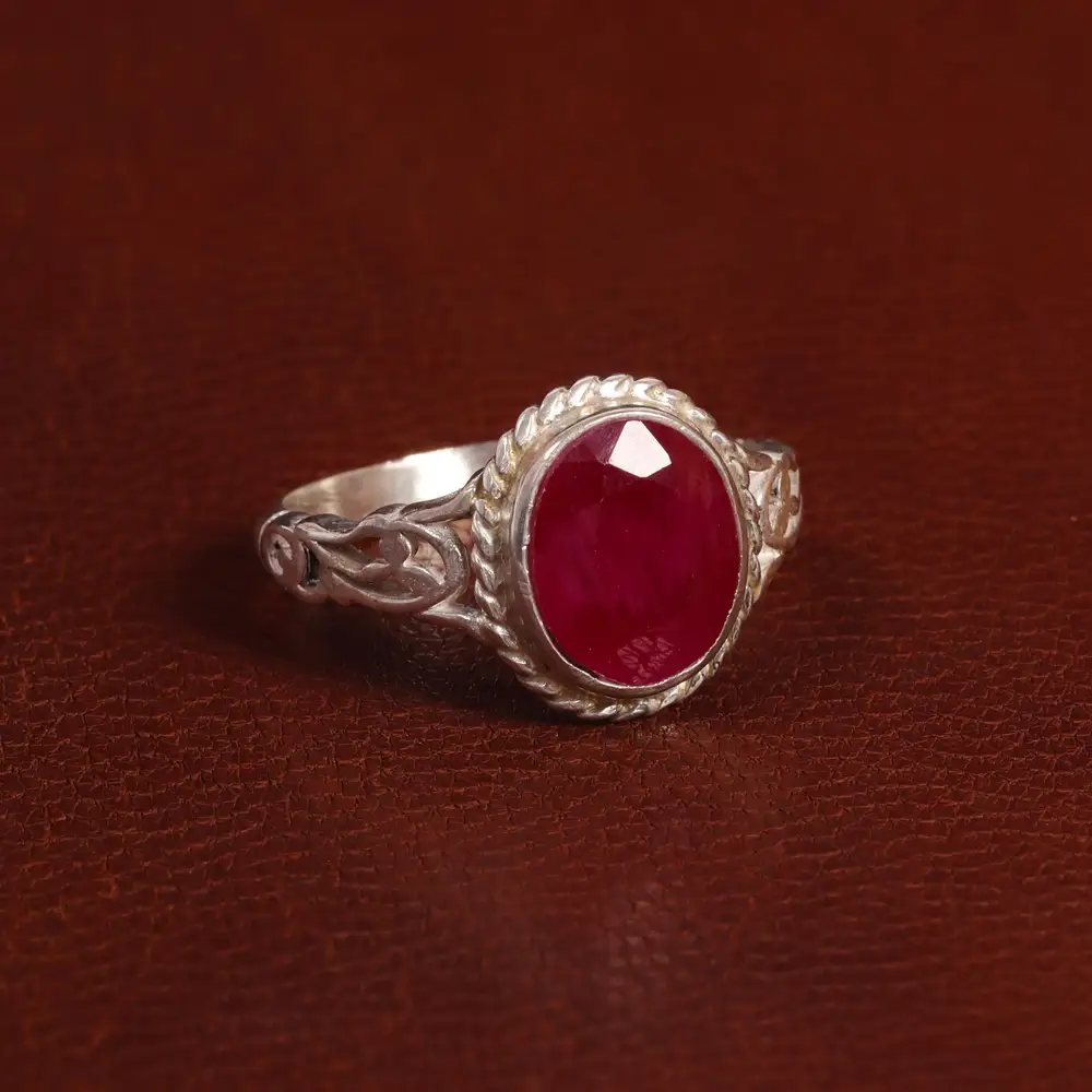 انگشتر طرح یاقوت سرخ مردانه کد 29462