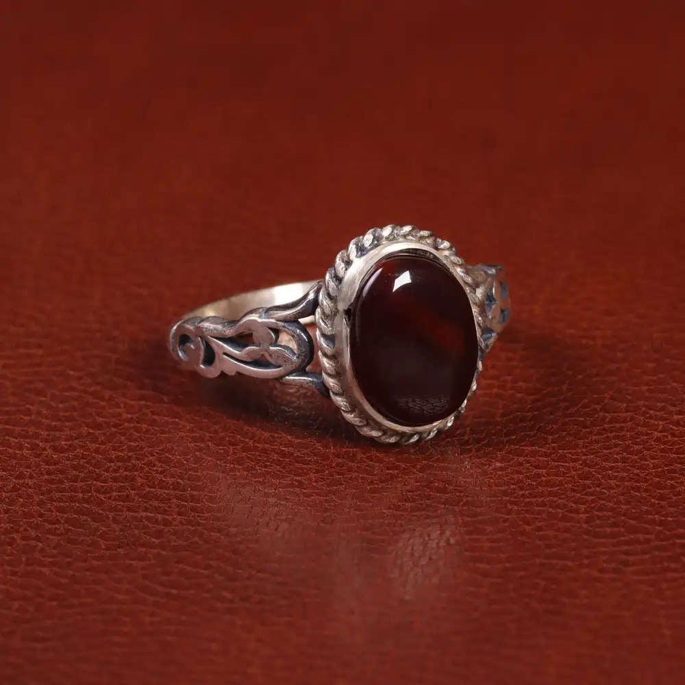 انگشتر عقیق مردانه کد 29475