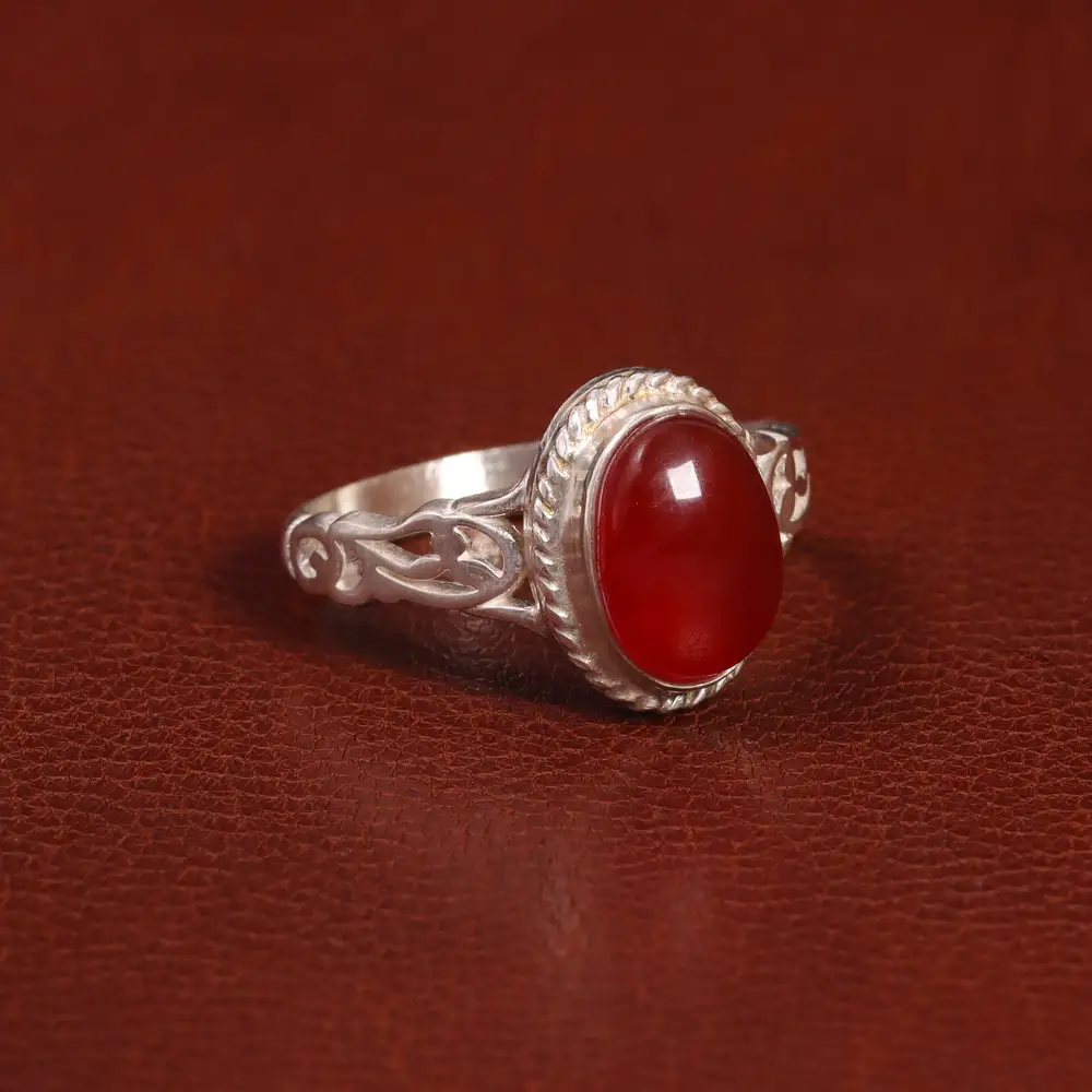 انگشتر عقیق مردانه کد 29476