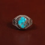 انگشتر فیروزه شجری مردانه کد 28750