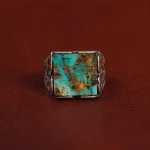 انگشتر فیروزه شجری مردانه کد 28758