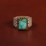 انگشتر فیروزه شجری مردانه کد 28772