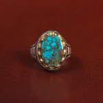 انگشتر فیروزه شجری مردانه کد 28785