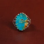 انگشتر فیروزه شجری مردانه کد 28795