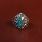 انگشتر فیروزه شجری مردانه کد 28804