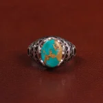 انگشتر فیروزه شجری مردانه کد 28817
