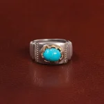 انگشتر فیروزه شجری مردانه کد 28828