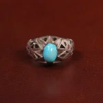 انگشتر فیروزه عجمی مردانه کد 28830