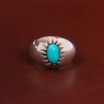 انگشتر فیروزه عجمی مردانه کد 28832