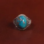 انگشتر فیروزه شجری مردانه کد 28846