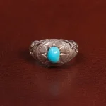 انگشتر فیروزه عجمی مردانه کد 28847