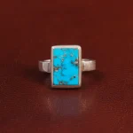 انگشتر فیروزه شجری مردانه کد 28857