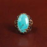 انگشتر فیروزه شجری مردانه کد 28862