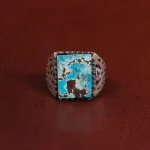 انگشتر فیروزه شجری مردانه کد 28867