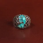 انگشتر فیروزه شجری مردانه کد 28868