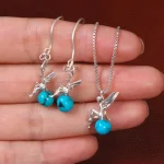 نیم ست فیروزه زنانه کد 28895