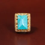 انگشتر فیروزه شجری مردانه کد 28911