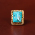 انگشتر فیروزه شجری مردانه کد 28925