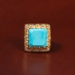 انگشتر فیروزه شجری مردانه کد 28927