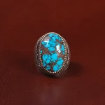 انگشتر فیروزه شجری مردانه کد 28934