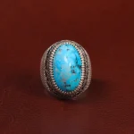 انگشتر فیروزه شجری مردانه کد 28936