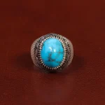انگشتر فیروزه شجری مردانه کد 28940