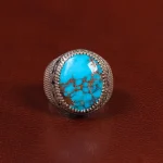 انگشتر فیروزه شجری مردانه کد 28942