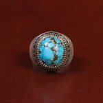 انگشتر فیروزه شجری مردانه کد 28946