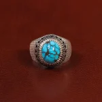انگشتر فیروزه شجری مردانه کد 28948