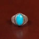 انگشتر فیروزه عجمی مردانه کد 28954