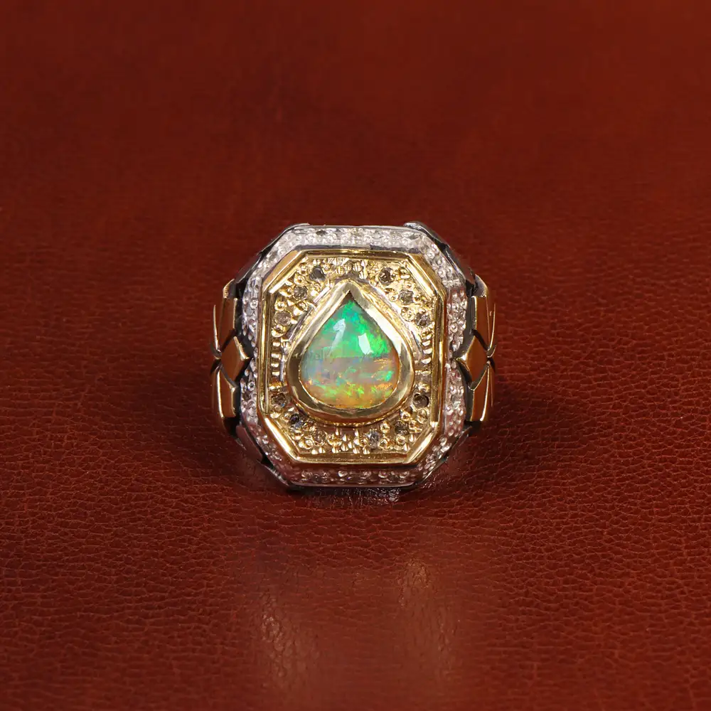 انگشتر اوپال مردانه کد 28971