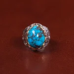 انگشتر فیروزه شجری مردانه کد 29137