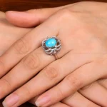 انگشتر فیروزه شجری زنانه کد 29168