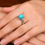 انگشتر فیروزه شجری زنانه کد 29170
