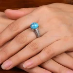 انگشتر فیروزه شجری زنانه کد 29214