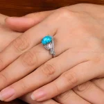 انگشتر فیروزه شجری زنانه کد 29223