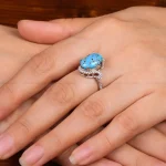 انگشتر فیروزه شجری زنانه کد 29238