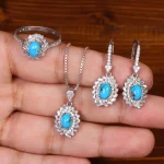 نیم ست فیروزه زنانه کد 29365