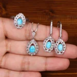 نیم ست فیروزه زنانه کد 29369