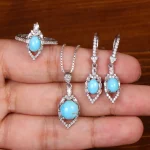 نیم ست فیروزه زنانه کد 29384