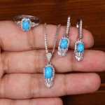 نیم ست فیروزه زنانه کد 29389