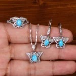 نیم ست فیروزه زنانه کد 29390