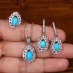 نیم ست فیروزه زنانه کد 29393